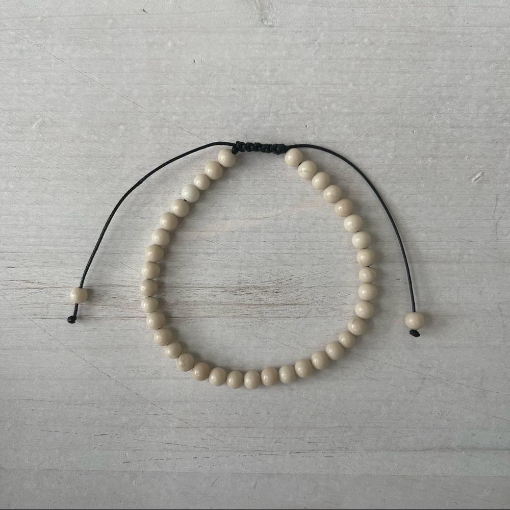 Braided Natural Stone Bead Bracelet